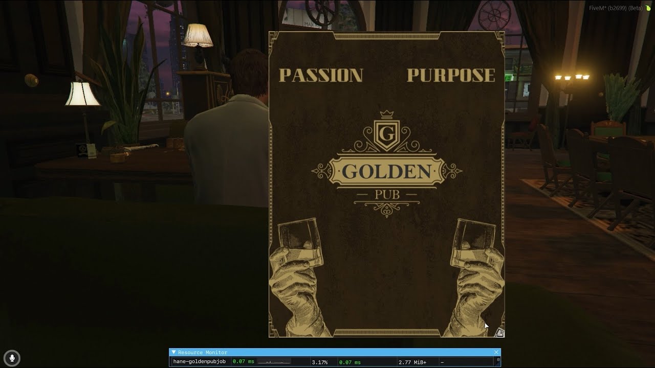 [Script] Golden Pub & Restaurant Job Script | 15% Openning Sale Thumbnail