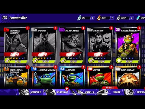 Tortugas Ninja leyendas Abriendo sobres y evolucionando personajes