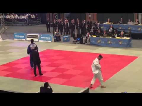 Philip Awiti in the final of under 100 at British Judo Open 2015