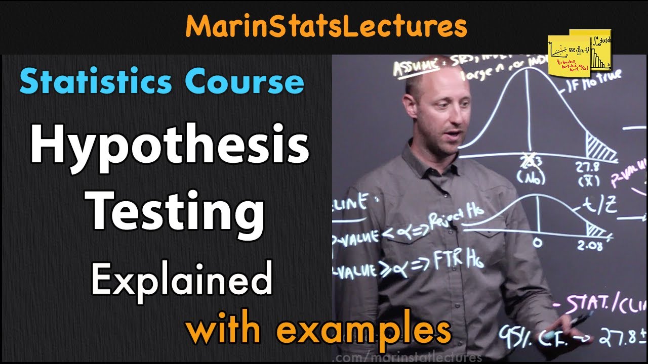 Hypothesis Testing Explained | Statistics Tutorial | MarinStatsLectures