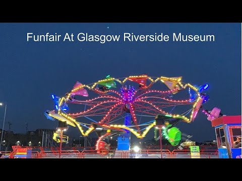 Funfair at Glasgow Riverside Museum | Kiana enjoyed a lot | Vikas took the ride