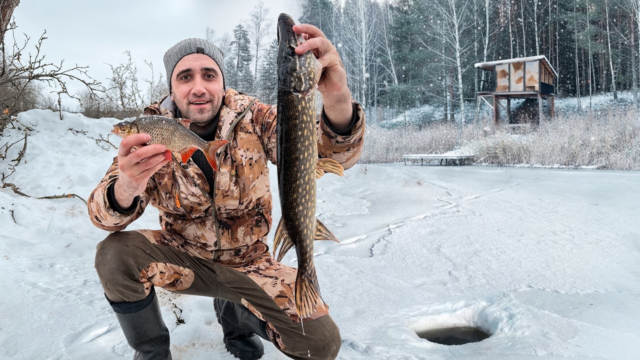Рыбалка на щуку! На жерлицы и хапуги! Поход к домику на дереве