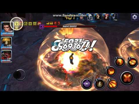 [ Marvel Future Fight ] - T2 INFERNO VS Infinity Thanos  [ 漫威未來之戰 ] - T2 地獄火 VS 無限 薩諾斯