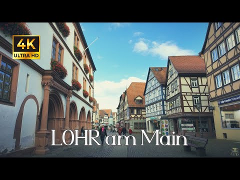 LOHR am Main 4K Beauty small village in Germany, Bayern, Germany. Walking Tour. Osmo Pocket 3