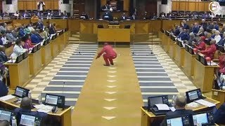 Julius Malema leads with the vosho as EFF MPs are 