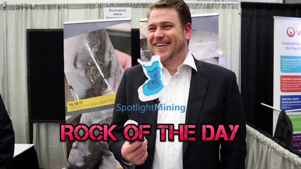 Rock of the Day - High grade gold from AMEX Exploration