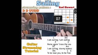 Sailing - Rod Stewart guitar chords w/ lyrics &amp; strumming tutorial