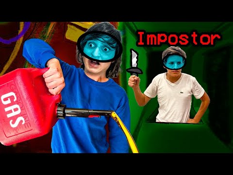 JOGAMOS AMONG US NA VIDA REAL COM 2 IMPOSTORES! - (Impostor IQ 999,999,999)