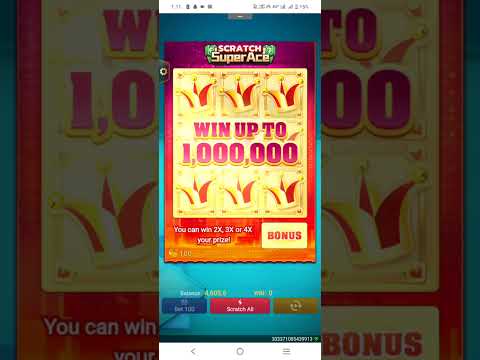 scratch super ace 6k win..3time 2500 scratch spin
