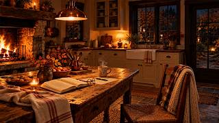 Once the House Is Quiet, Unwind by the Fireplace | Cozy Kitchen & Relaxing Acous
