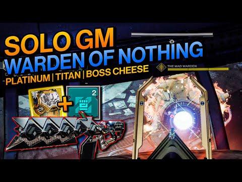 Destiny 2: Titan SOLO GRANDMASTER Warden of Nothing Using BUFFED Sleeper Simulant With Boss Cheese!