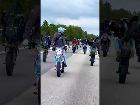 +300 supermoto! biggest ride out in sweden #rideout #wheelie #bikelife #motocross #motorcycle