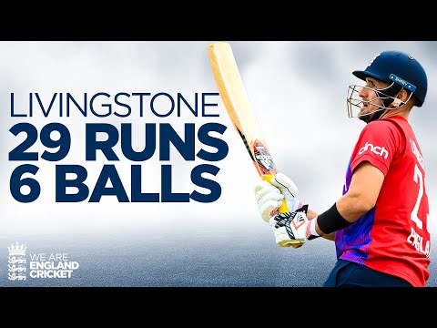 🔥 Fours & Sixes! | Liam Livingstone Smashes 29 Runs off 6 Balls | England v Pakistan | T20I 2021