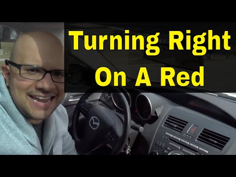 Turning Right On A Red Light-Beginner Driving Lesson