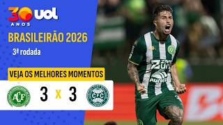 CHAPECOENSE ARRANCA EMPATE NO FINAL CONTRA O CORITIBA EM JOGO MALUCO; VEJA MELHORES MOMENTOS