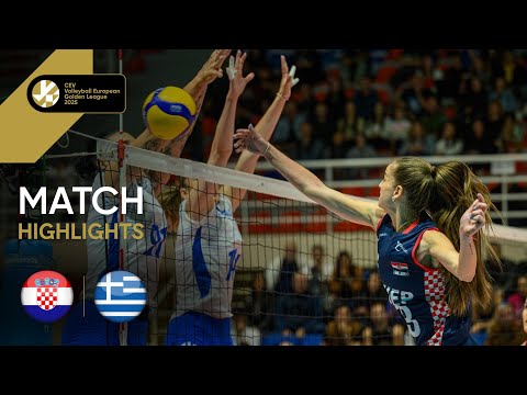 Highlights | Croatia vs. Greece - CEV Volleyball European Golden League 2025 | Women
