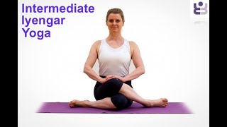 20 minute Intermediate Iyengar Yoga Lesson - For Hips and Shoulders