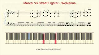 How To Play Piano: Marvel Vs Street Fighter "Wolverine" Piano Tutorial by Ramin Yousefi