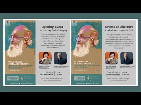 Opening Event "Paulo Freire 100th Anniversary: Celebrating his legacy in education" [ORIGINAL SOUND]