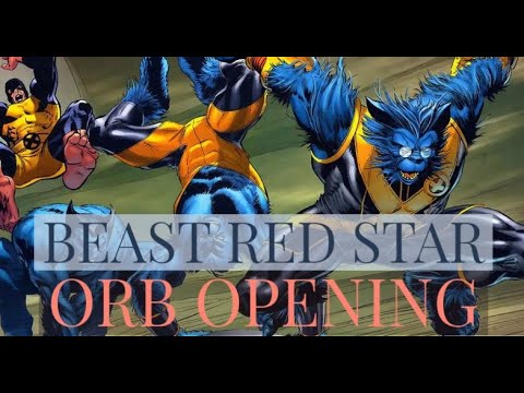 Beast Red Star Orb Opening! Marvel Strike Force - Beginner, Free to play