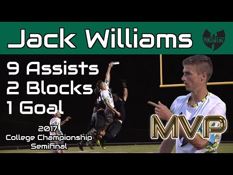 Jack Williams | 1G 9A 2D | MVP Highlights UNC Wilmington vs. UNC | College Championship Semi 2017