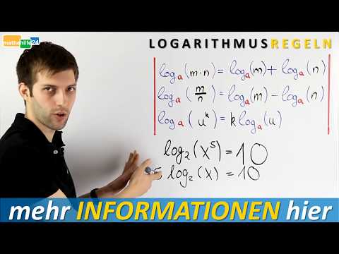 Logarithmus, Logarithmusregeln oder Logarithmengesetze als Grundlagen-Übersicht