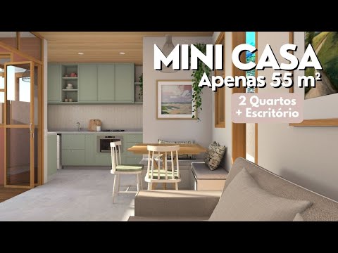 Mini Casa 55 m² - 2 quartos + escritório🤩
