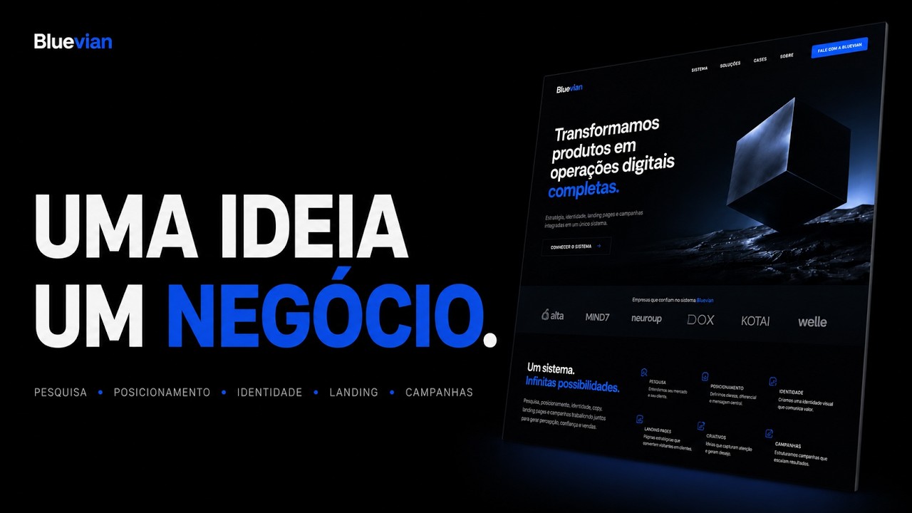 Demonstração Bluevian: do produto à campanha no Meta