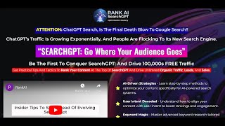 RankAI Review: How to Dominate SearchGPT Before Everyone Else!