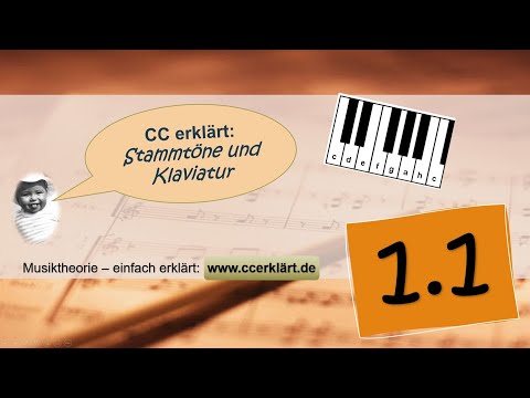 Musiktheorie einfach erklärt 1.01 NEU! - Stammtöne und Klaviatur www.ccerklärt.de