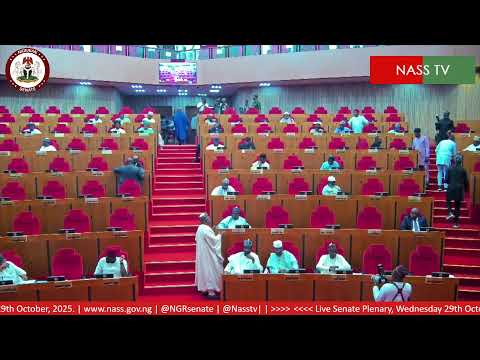 LIVE SENATE PLENARY WEDNESDAY, 29TH  0F OCTOBER 2025.