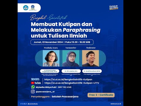 Membuat Kutipan dan Melakukan Paraphrasing untuk Tulisan Ilmiah