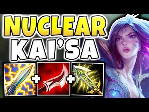 NUCLEAR ONE-SHOT KAI'SA! THE BEST WAY TO PLAY THE NEW ADC KAI'SA! (BROKEN) - League of Legends