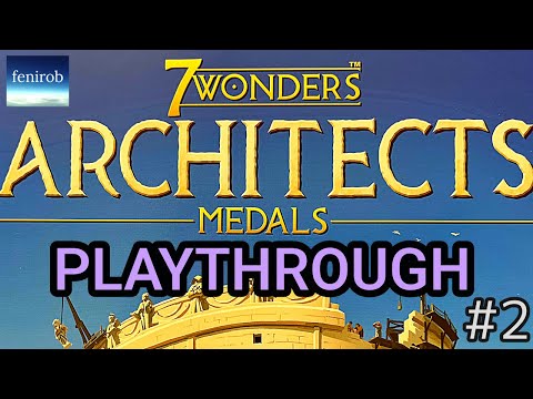 7 Wonders Architects Board Game | Medals Expansion | Playthrough - Rome vs. Ur (Game 2)