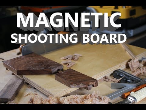 All in One 45 & 90 Degree Shooting Board,  Magnetic Saw Guide and Plane Stop Video