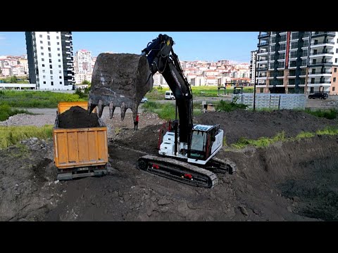 Hidromek HMK390 excavator huge bucket satisfying work