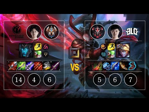 IG Puff Kalista vs BLG Jinjiao Ezreal Bot - KR Patch 10.12