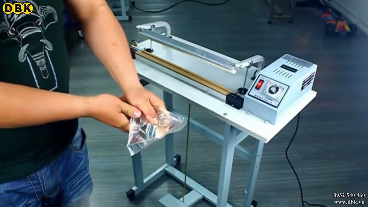 Video Máy hàn túi dập chân FRP-400T (đường hàn 2-3-5 mm) - Máy hàn túi dập chân KF-600T (đường hàn3mm biến áp lớn)