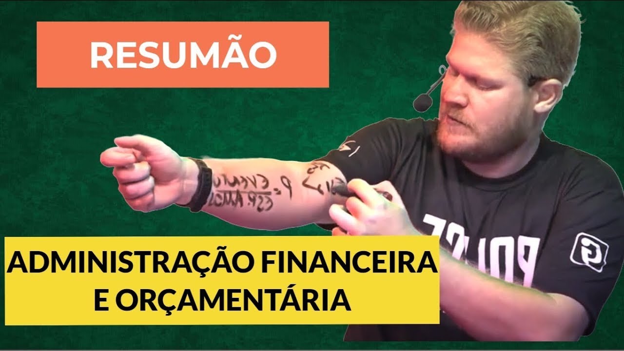 Resumão - Administração Financeira e Orçamentária - Indicação de curso na descrição