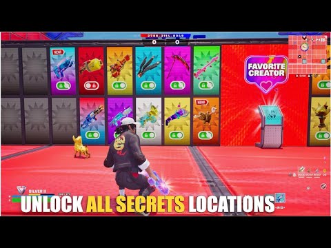 SUPER RED VS BLUE TYPICAL GAMER MAP FORTNITE - ALL SECRETS LOCATIONS PART 13 (SUPER DUALIES)