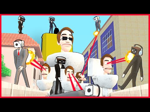 SKIBIDI TOILET VS SPEAKER HEAD HEAD! 😱 - Minecraft