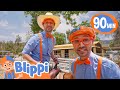 Blippi Feeds A Baby Goat Blippi NEW Superhero Cartoon For Kids Moonbug Kids