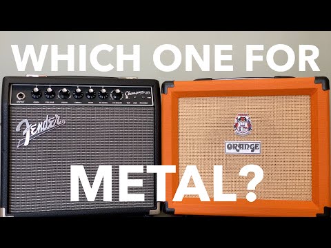 Best Amp Under $150 For METAL? Orange Crush 20 vs Fender Champion 20 (DEMO REVIEW)