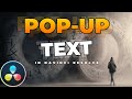 How To Make A POPUP TEXT Effect In Davinci Resolve