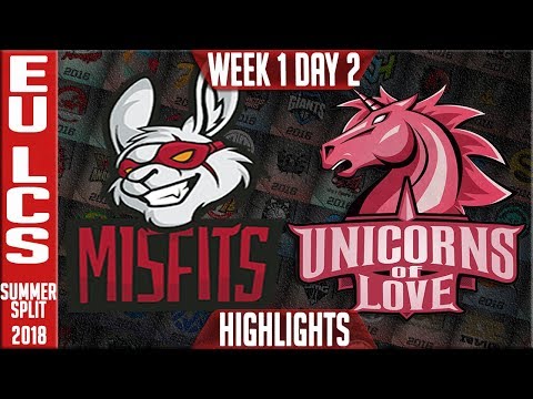MF vs UOL Highlights | EU LCS Summer 2018 Week 1 Day 2  Misfits vs Unicorns of Love