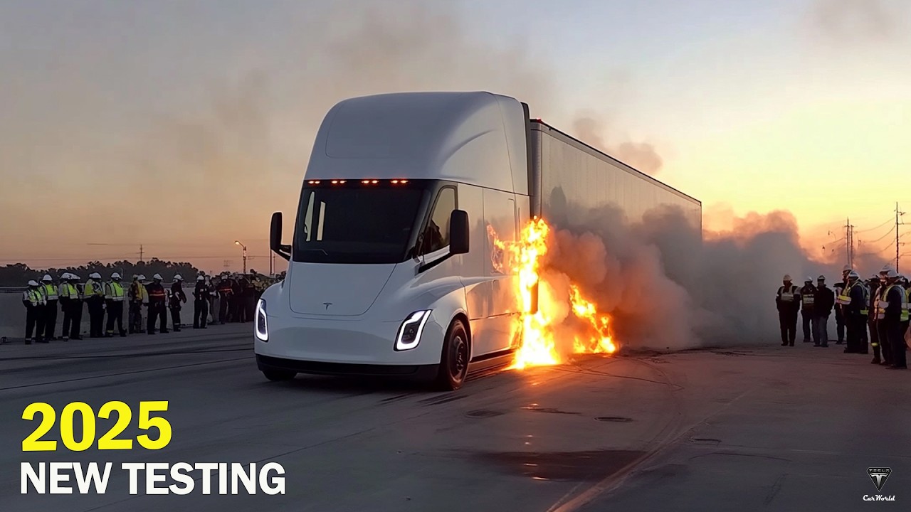 Tesla Semi 2025 SHOCKING Testing! Elon Musk Reveals New Customer & Never Seen Stamped Big Rig Frame!