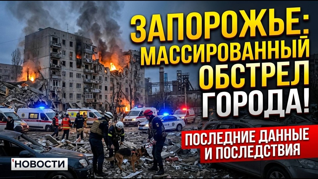 Запорожье ВЗРЫВЫ!!!НОЧЬ ЖЕСТИ !!! МАССИРОВАННАЯ АТАКА !!! 11.08.2026