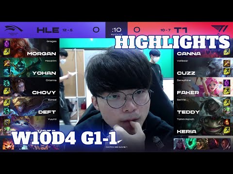 HLE vs T1 - Game 1 Highlights | Week 10 Day 4 LCK Spring 2021 | T1 vs Hanwha Life G1 W10D4