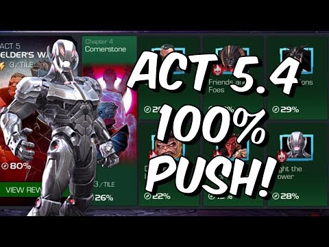 Act 5 Chapter 4 100% Push - Stream #1 - Marvel Contest Of Champions