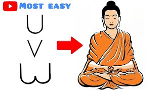 How to draw Lord Buddha  Gautama buddha drawing ea